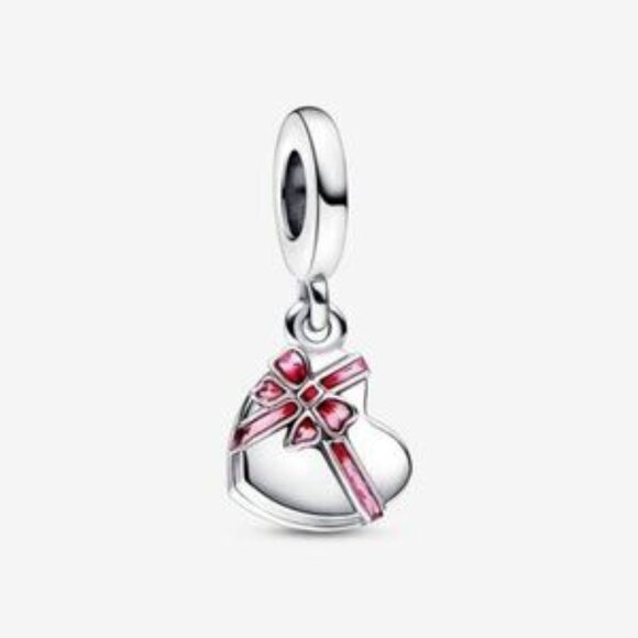 Pandora Openable Heart Chocolate Gift Box Dangle Charm - Picture 1 of 7